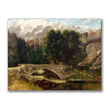 Trademark Fine Art Gustave Courbet 'The Pont de Fleurie' Canvas Art, 35x47 BL0823-C3547GG